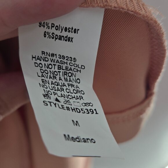 Blush Pink Black Mesh Bow Back Mini Dress Size Medium - Picture 9 of 9